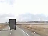 Boxtruck loses wheel and crashes.