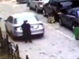 Old Man Run Over by Reversing Car In Neighborhood