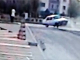 Speeding Car Slams Into Pedestrians Who Get Sent Airborne.