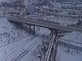 Overtaking On A Bridge In Russia