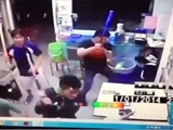 Chinese Gang Beat A Man With Baseball Bats And Trash An Office