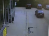 Woman In Russia Wrecks Her Car Trying To Park
