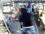 Purse Snatcher Beats Woman on a Bus that Just won't Let go