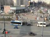 Retard Ties His Broken Down Car To A Bus