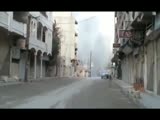 Spectacular bombing in the middle of a street Syria.