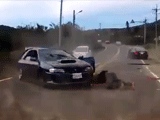 Speeding Subaru Driver Loses Control And is Ejected And Run Over By His Own Car