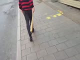 Honorable Black security guard takes down guy with a baseball bat asking for trouble