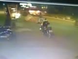 Cop throws a stop sign into a biker for arresting him then beats him.