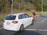 Audi Driver Doesn't Like Cyclists Very Much