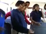 Girls fight on bus