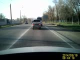 Minibus Slams Into The Side Of A Car