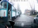 Drunk Crawls Out Of A Tram