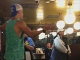 Drunk Guy Punches The Shit Outta The Glass Doors To Show Everyone How Angry He Is