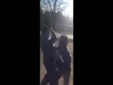 Dude beats up his opponent then throws up on him!
