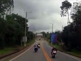 Biker Comes Within An Inch Of Certain Death