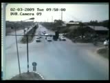 Truck Destroys Two Bikers - Multiple Angles