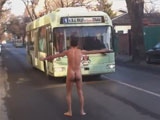 Naked Nutter On The Streets Of Russia