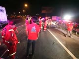 Heavy car crash with an truck in Thailand
