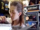 Chick Looks Like She's Over Dosing In A Store And A Guy Just Films And Laughs At Her!