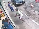 Multiple angles of a man running for his life but still shot to death by a tenacious gunman
