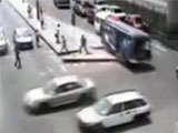 Out of control bus slams into a woman killing her instantly