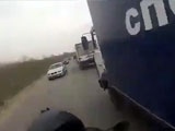 Van Driver Opens His Door On Overtaking Biker