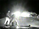 Police dashcam captures a fatal wrong way crash