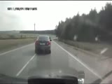 Motorcycle rider crashes into a truck