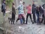 Ukraine. He lost consciousness from the blow with a stone on the head