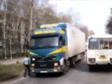 Depressed man throws himself under an 18 wheeler