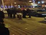 Fight in Siberia near the night club using bits and bottles