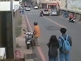 Out Of Control Driver Mows Down Pedestrians On The Sidewalk