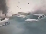 Remote controlled car bomb explodes killing an unfortunate scooter rider