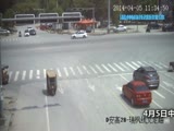 Scooter Rider Ignores The Red Light And Is Immediately Encircled By The Red Ring Of Death