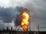 Huge Explosion & Fire at Komi Oil Refinery