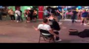 Dancer accidentally pees on bystander