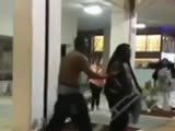 A Ghetto Fight With Crutches!