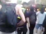 protesters beaten down by police