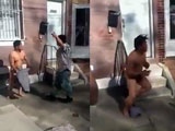 Man defends himself by getting naked.