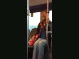 Man going crazy in the bus