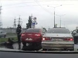 Road Raging Driver Regrets His Decision Instantly