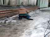 Ukraine Drunk woman without pants