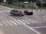 Two Men Standing On A Street Corner Mowed Down By Out Of Control Car