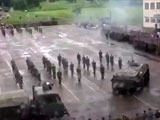 Russian Solider Crushed By APC At Miltary Parade