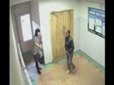 Hidden camera. Three of the girls wanted in toilet