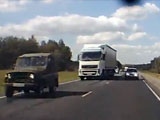 Fast Moving Head On Motorway Collision