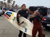 Surfer Bitch Slaps Another Then A Fight Ensues