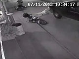 Pickup Truck Runs Over A Guys Head