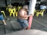 Drunk guy dancing hot