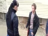 Russian Girl Beats Up Russian Guy!